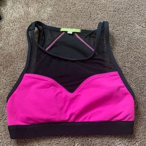 Hot pink sports bra